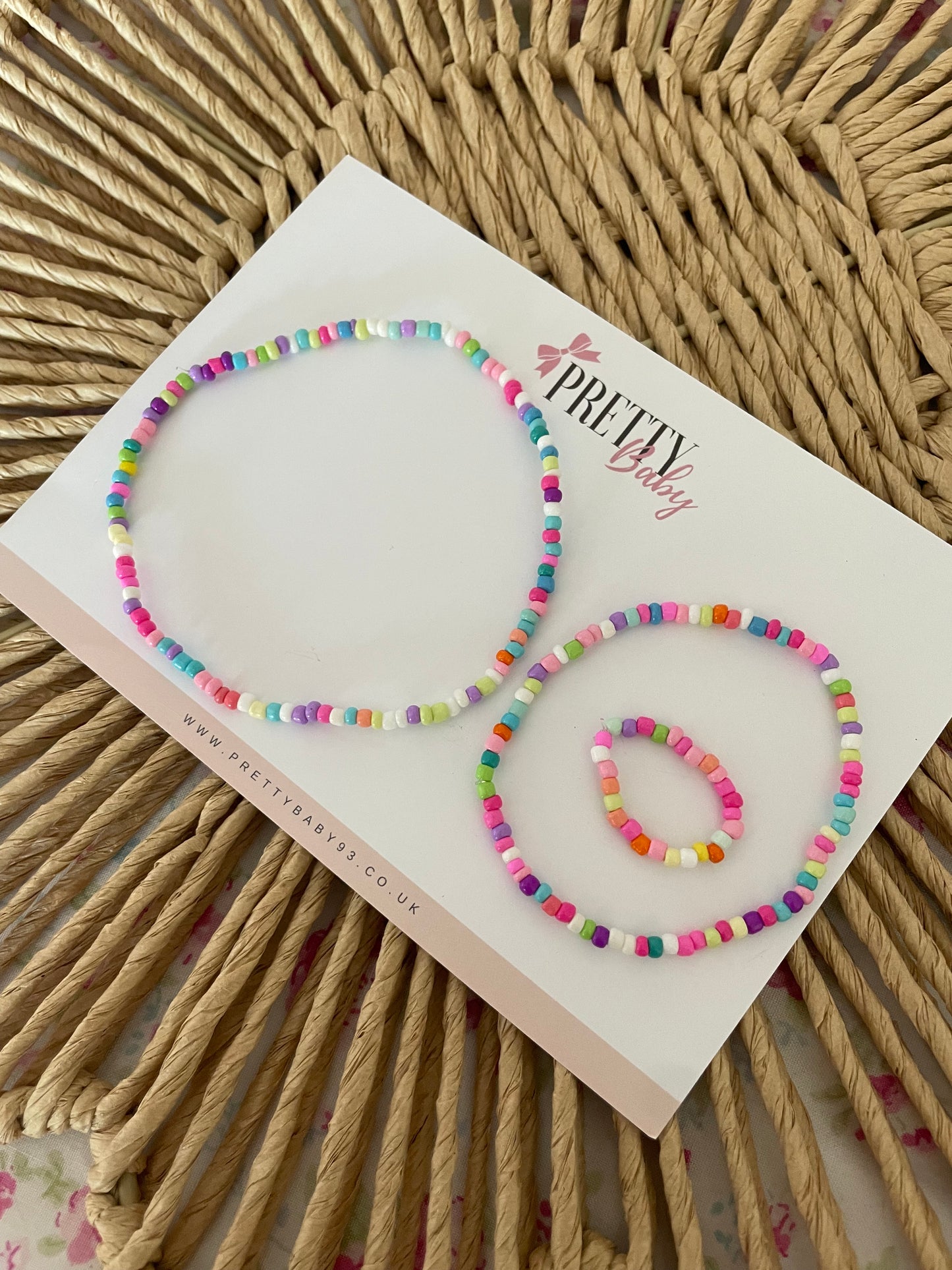 Seed bead pastel jewelery