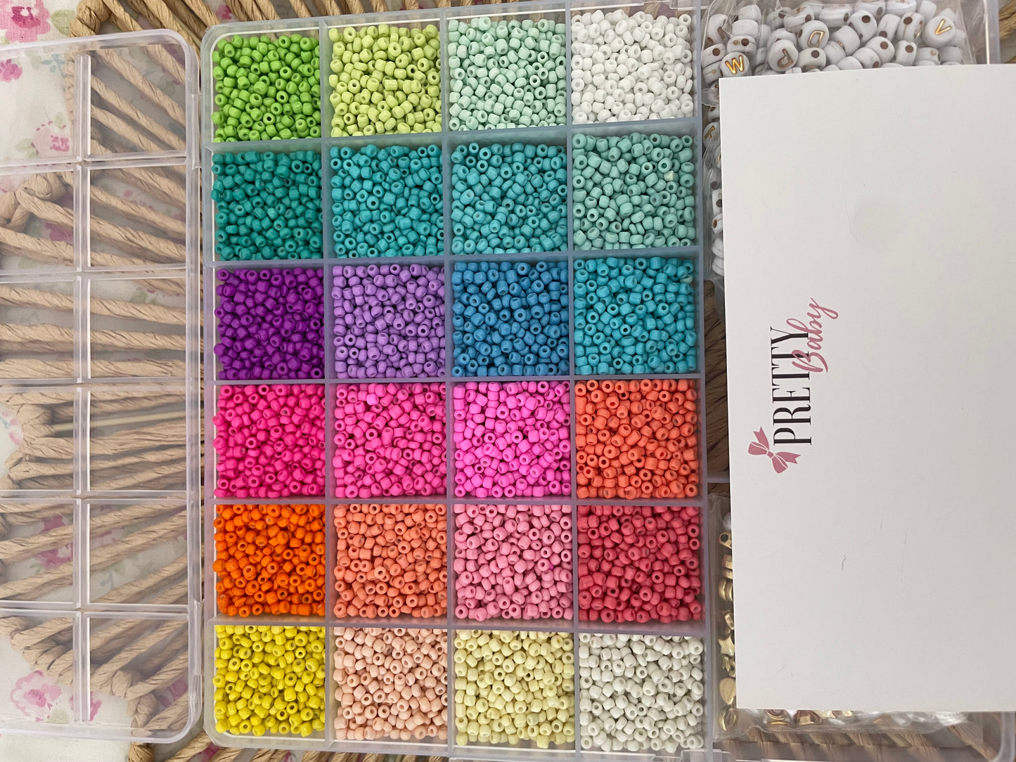 Seed bead pastel jewelery