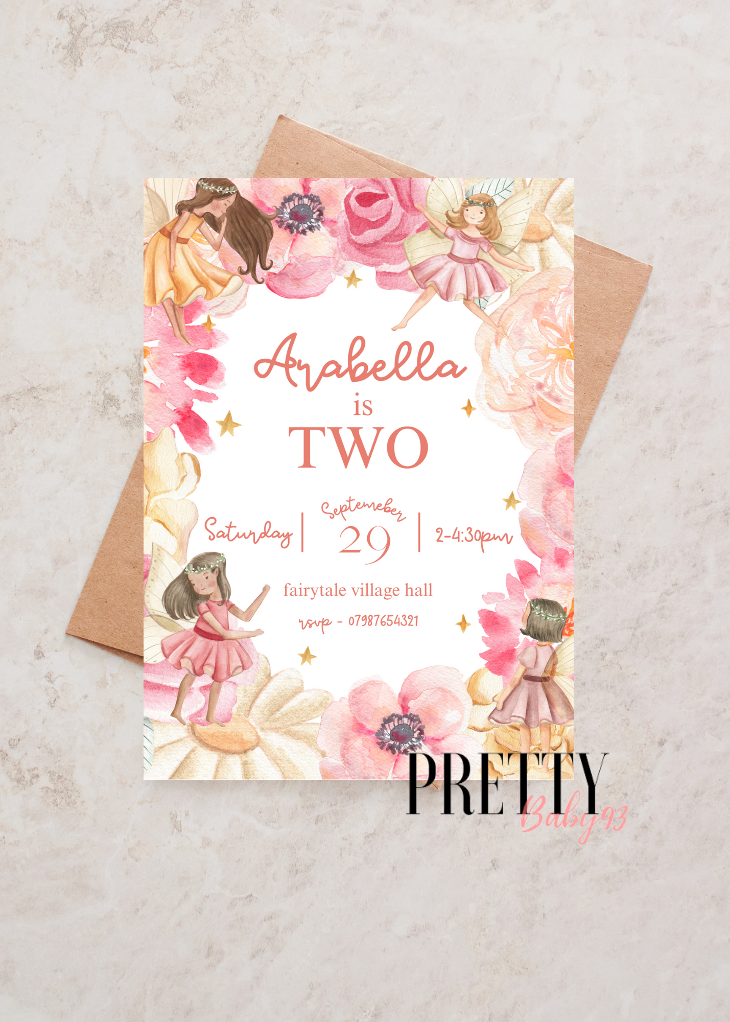 Personalised Fairy #2 Invitation