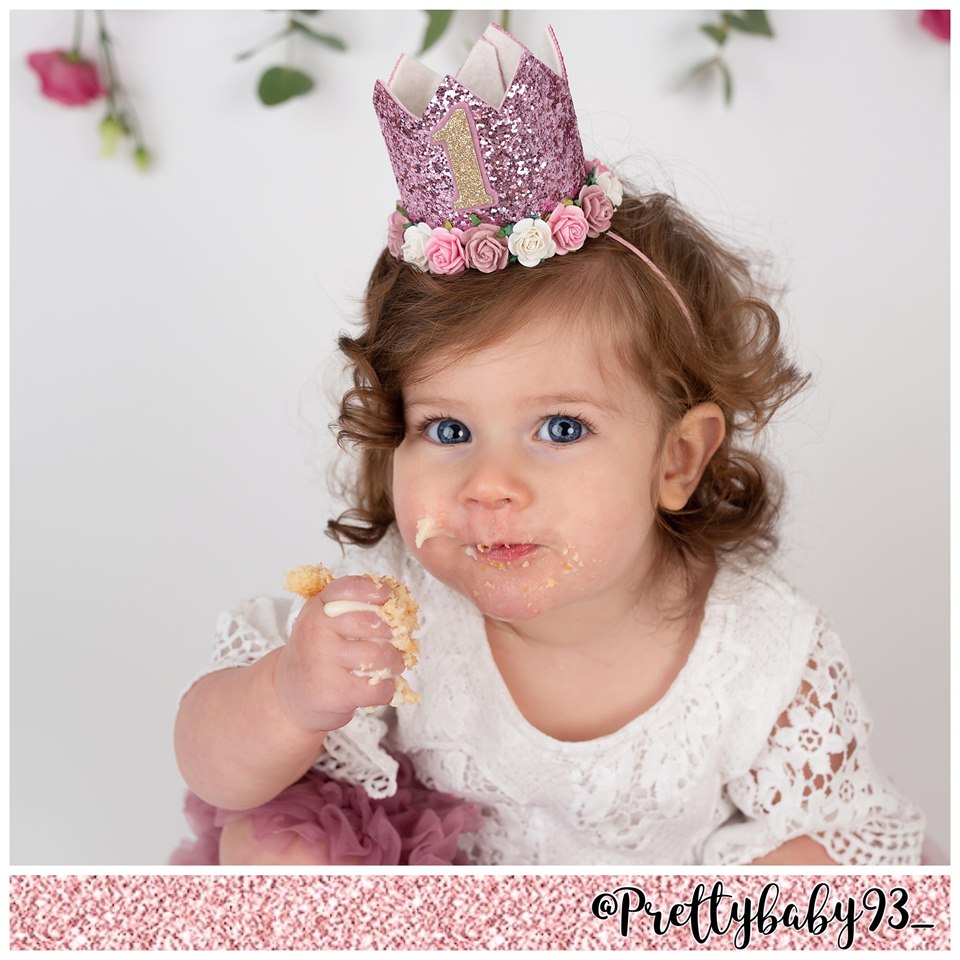 Birthday crown. Glitter cake smash crown. (1943304110145)