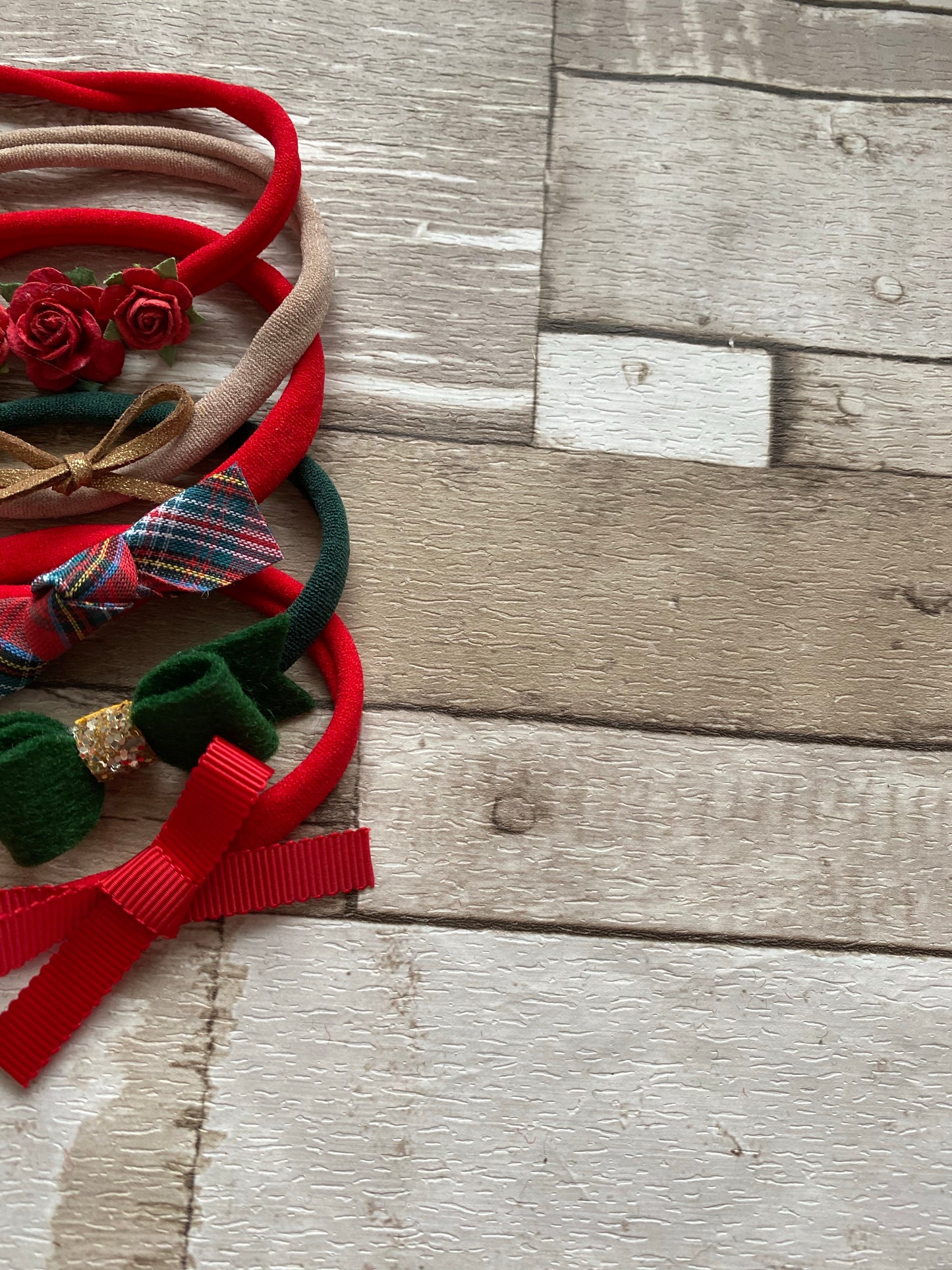Christmas fringe bow set (4601025298497)