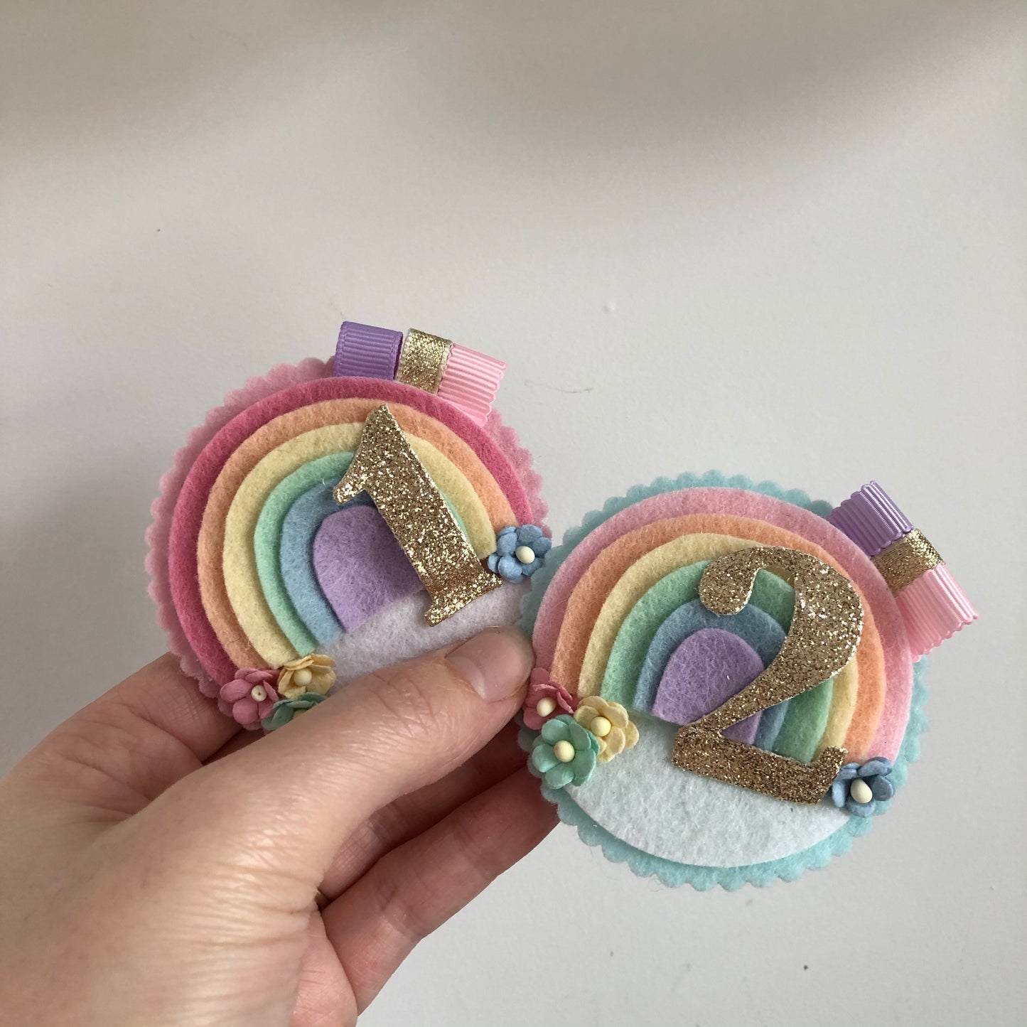 rainbow birthday badge. age 1. rainbow party (3481325568065)