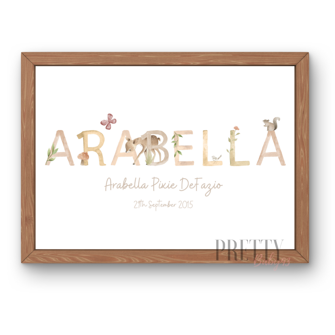 Personalised Name Wall Art Print (A4)