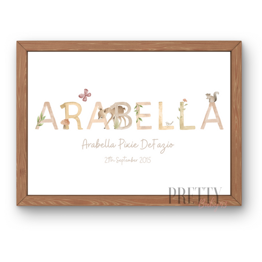 Personalised Name Wall Art Print (A4)
