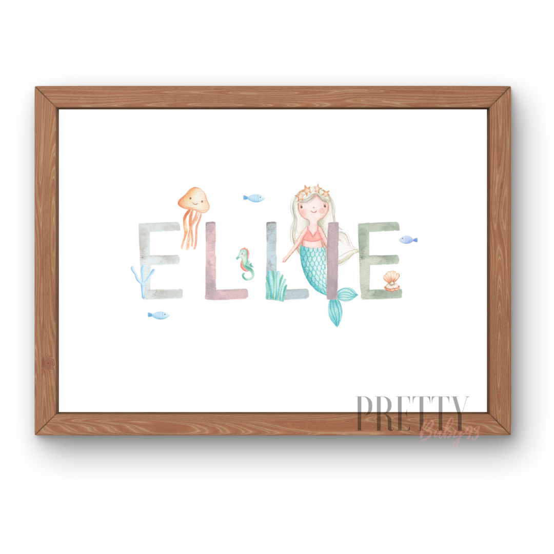 Personalised Name Wall Art Print (A4)