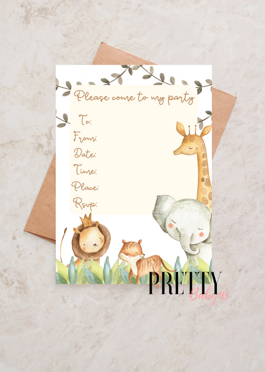 Safari Birthday Invitation