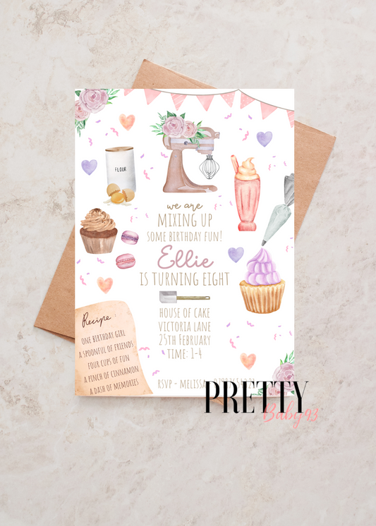 Baking Party Invitation