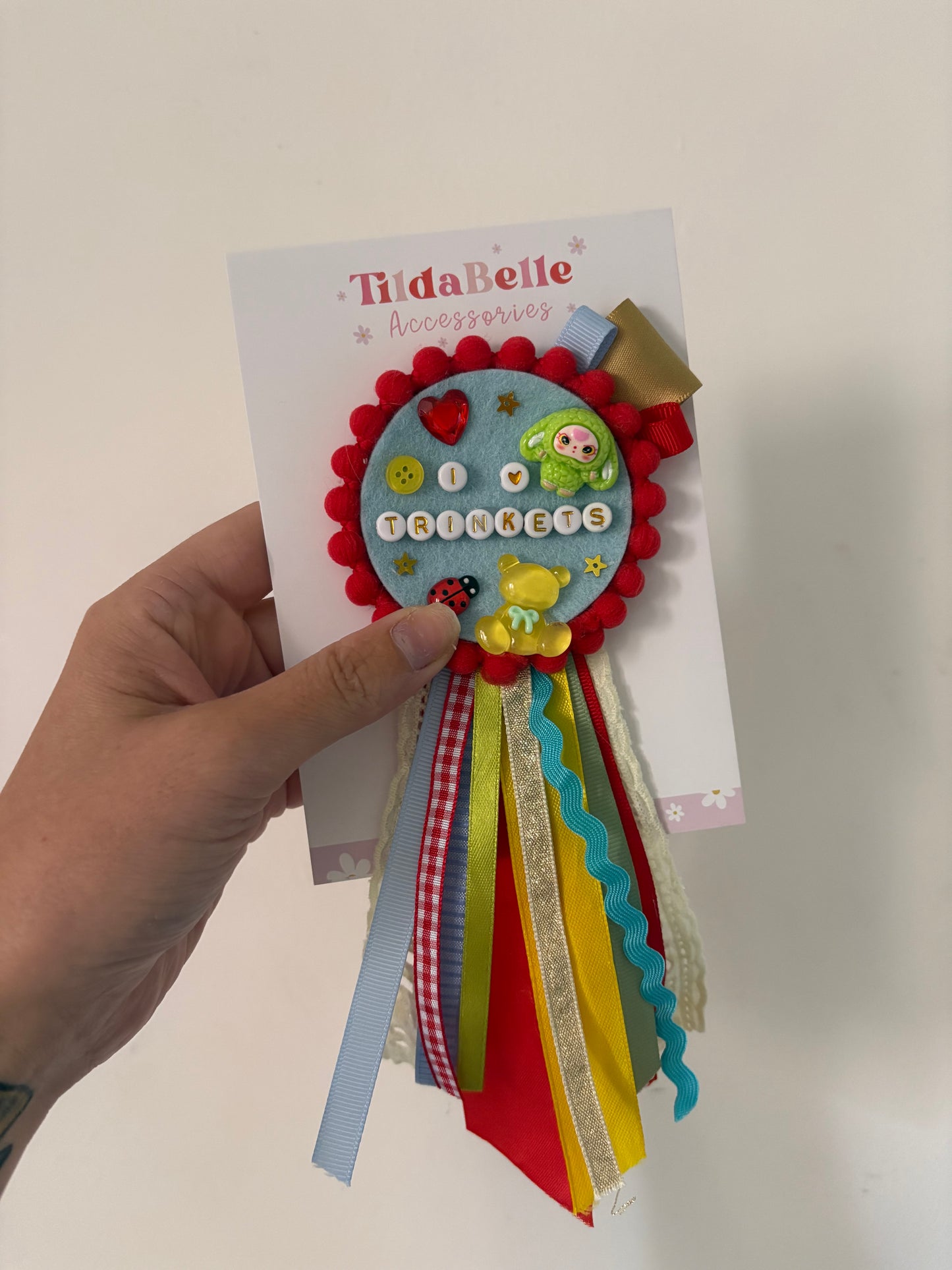 Handmade Statement Rosette Badge | Limited Edition Fabric & Ribbon Brooch | One of a Kind
