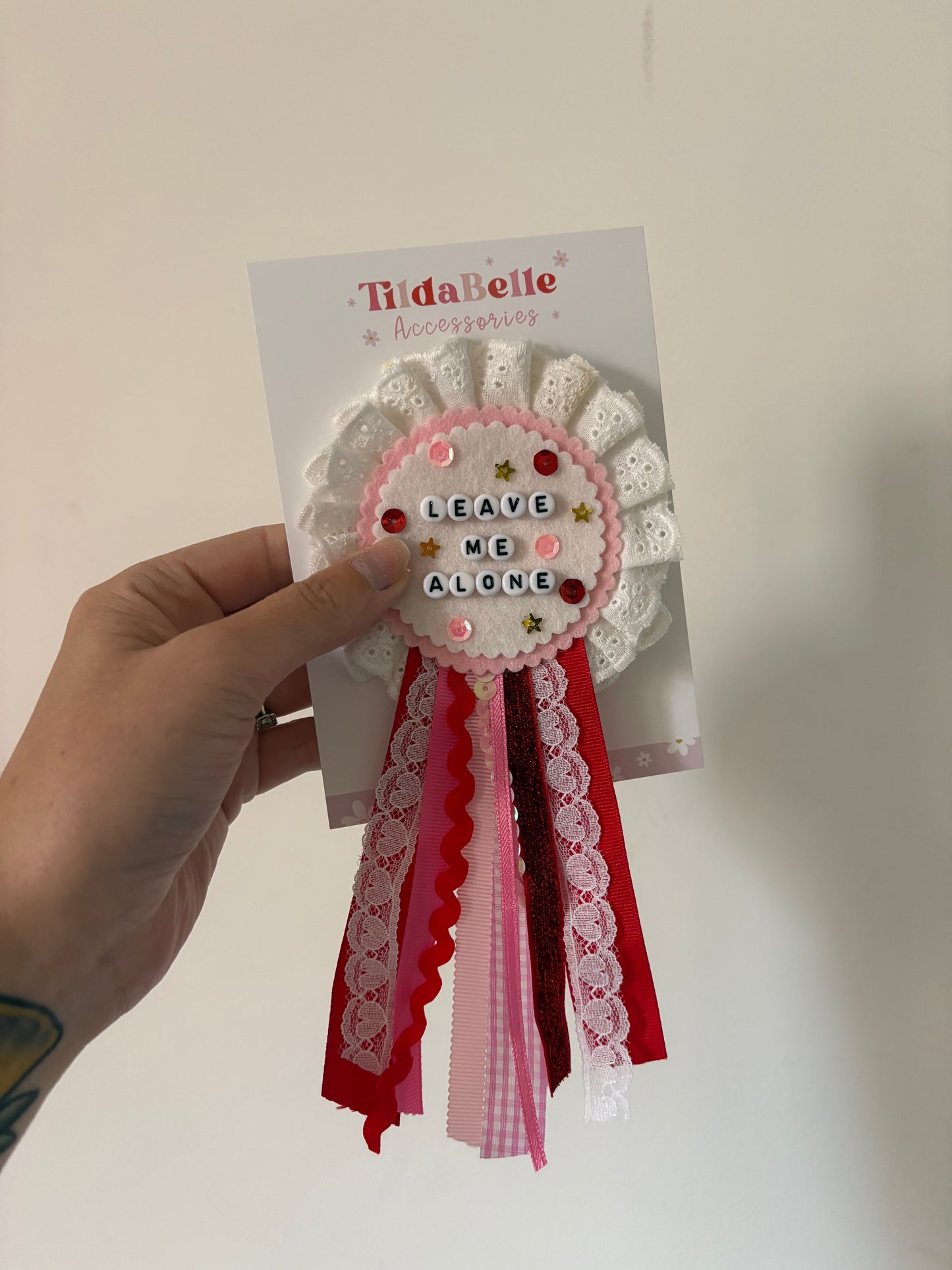 Handmade Statement Rosette Badge | Limited Edition Fabric & Ribbon Brooch | One of a Kind