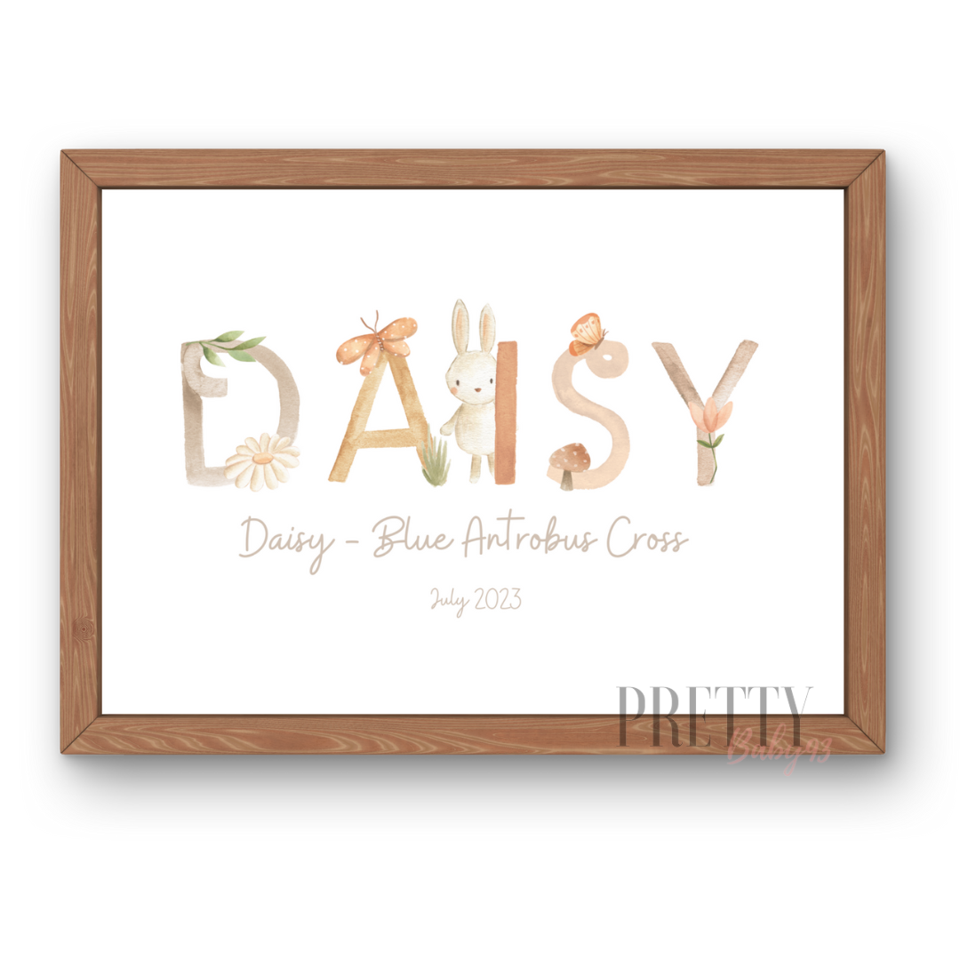 Personalised Name Wall Art Print (A4)