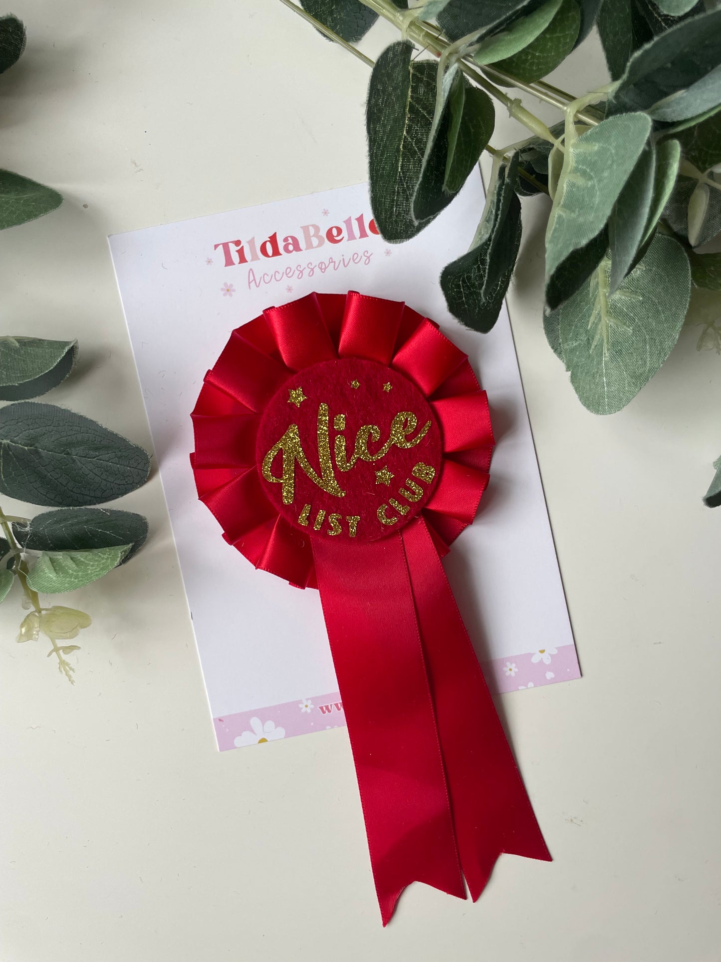 Nice list rosette badge