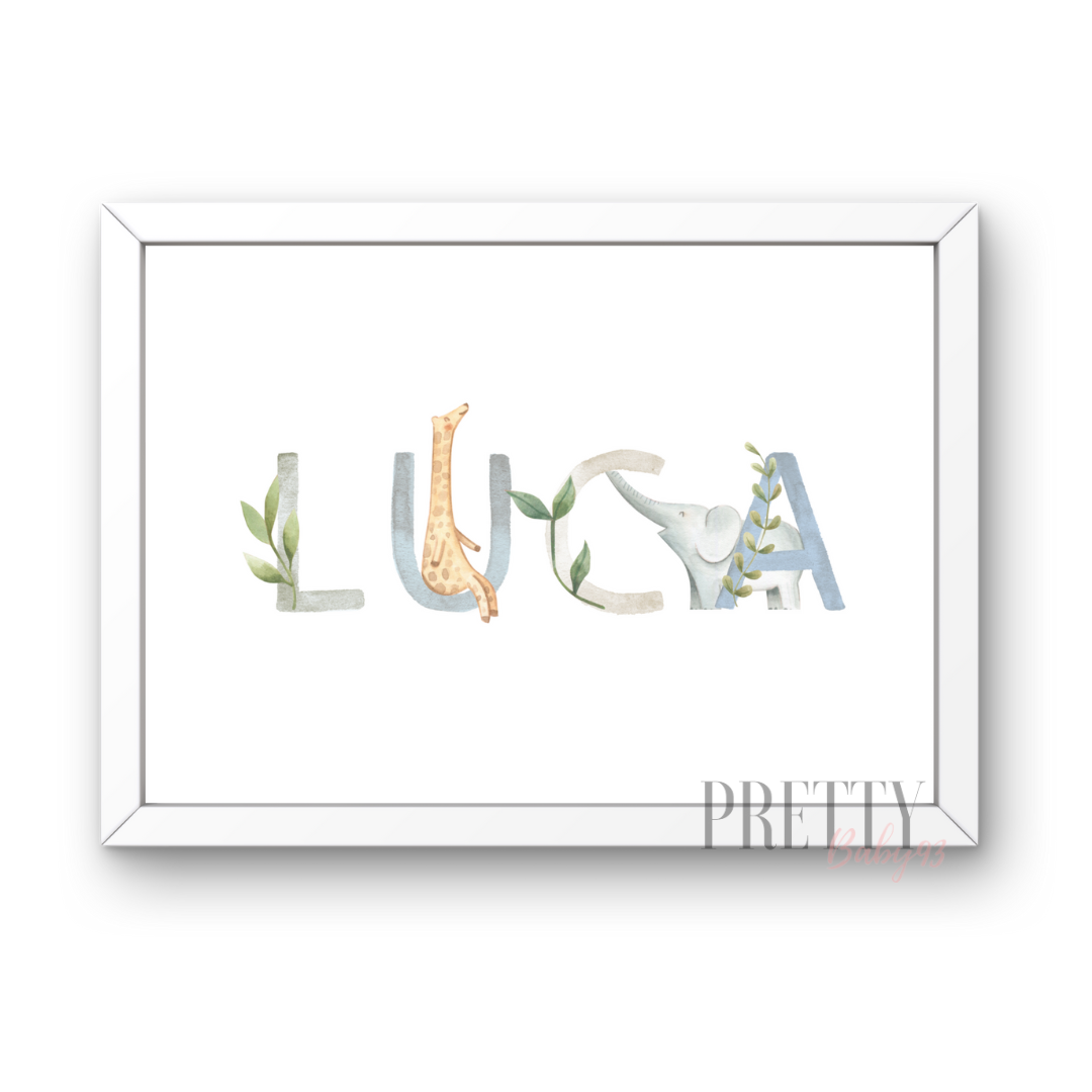 Personalised Name Wall Art Print (A4)