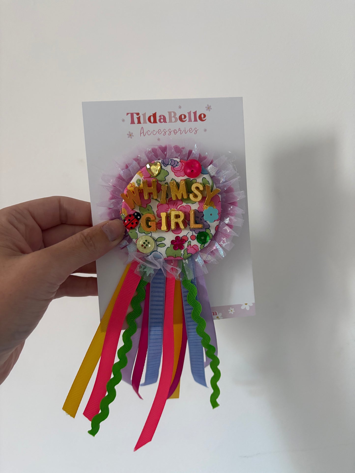 Handmade Statement Rosette Badge | Limited Edition Fabric & Ribbon Brooch | One of a Kind