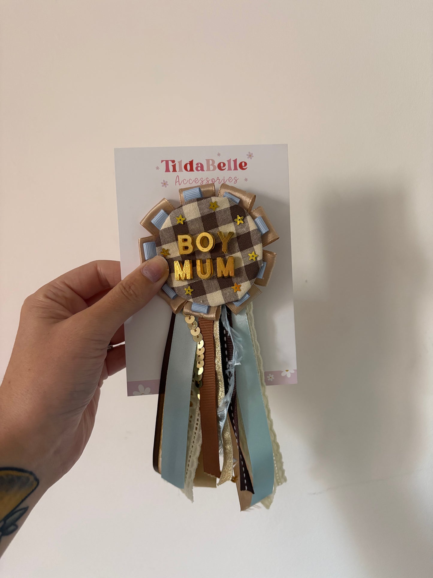 Handmade Statement Rosette Badge | Limited Edition Fabric & Ribbon Brooch | One of a Kind