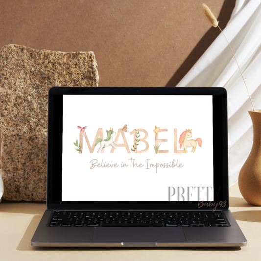 Personalised Name wall art print - (Download and print at home)