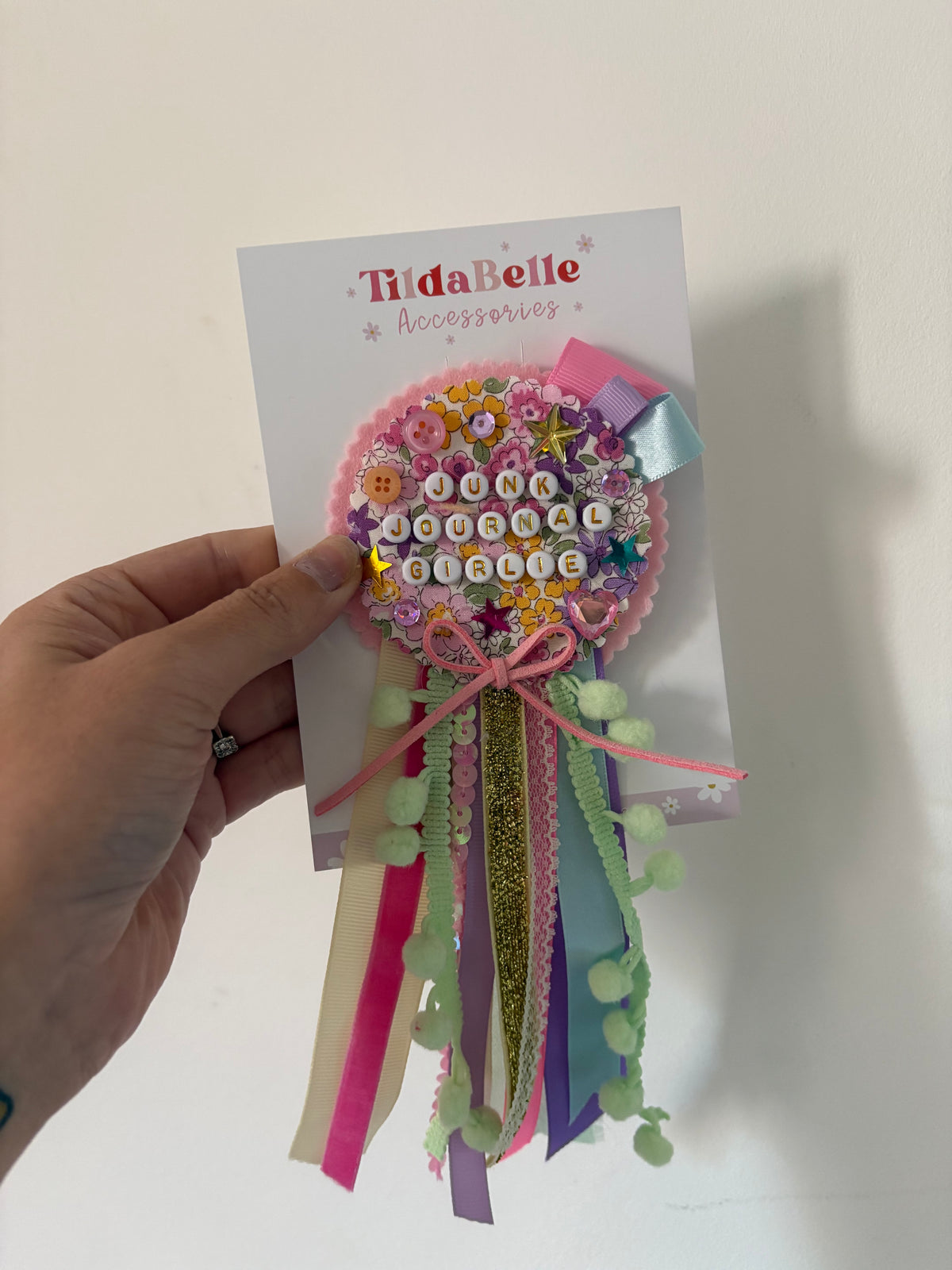 Handmade Statement Rosette Badge | Limited Edition Fabric & Ribbon Brooch | One of a Kind