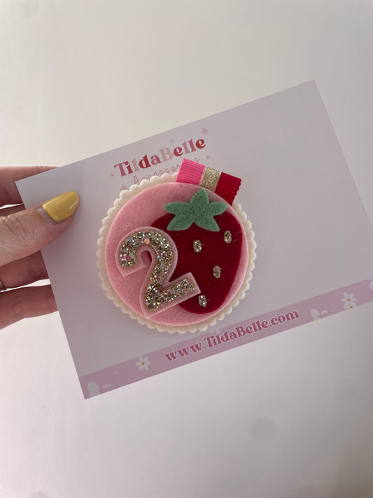Strawberry Birthday Badge