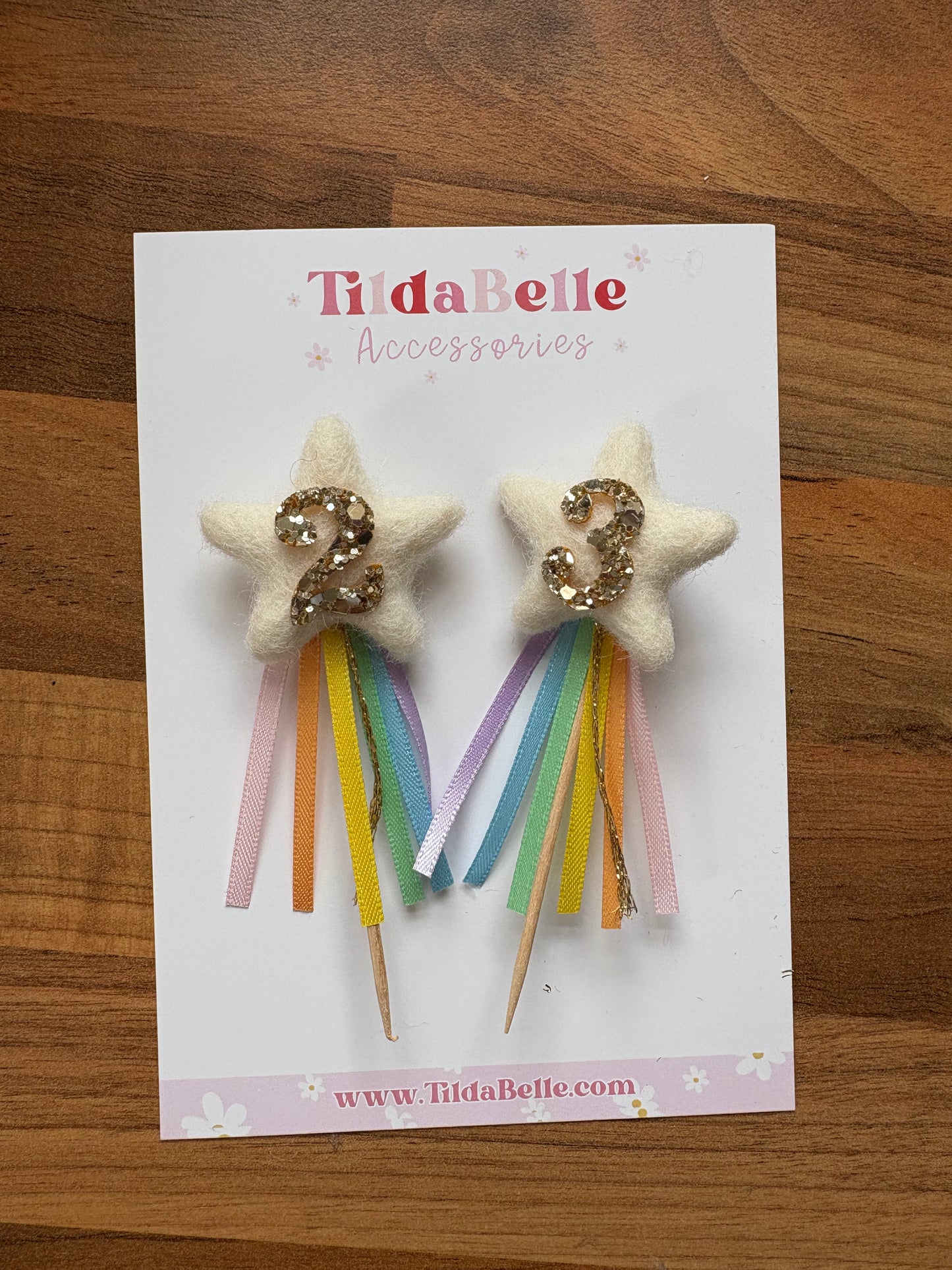 Star cake topper pick