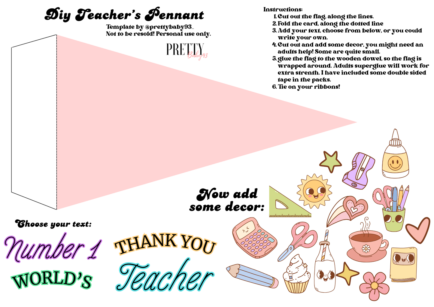 Teacher Flag Gift diy