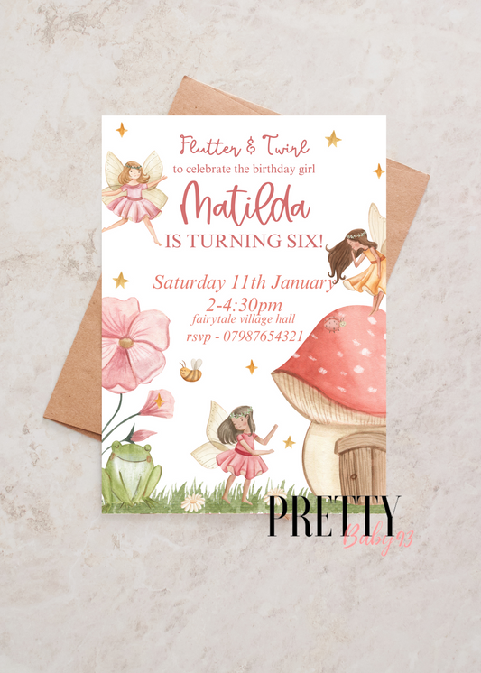 Personalised Fairy Invitation