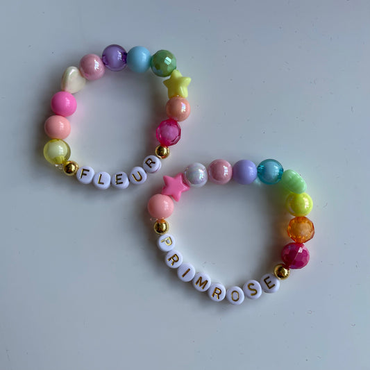 Rainbow Y2K bracelet.