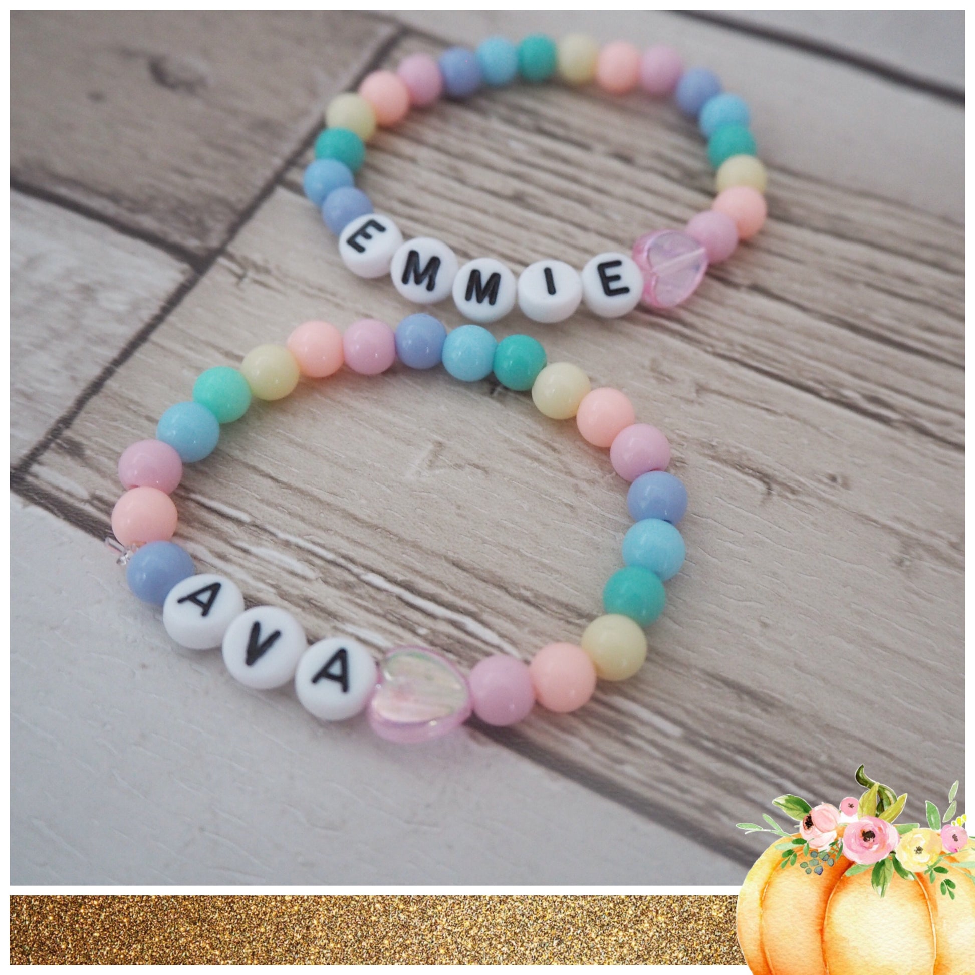 Personalised pastel bracelet (4295157973057)