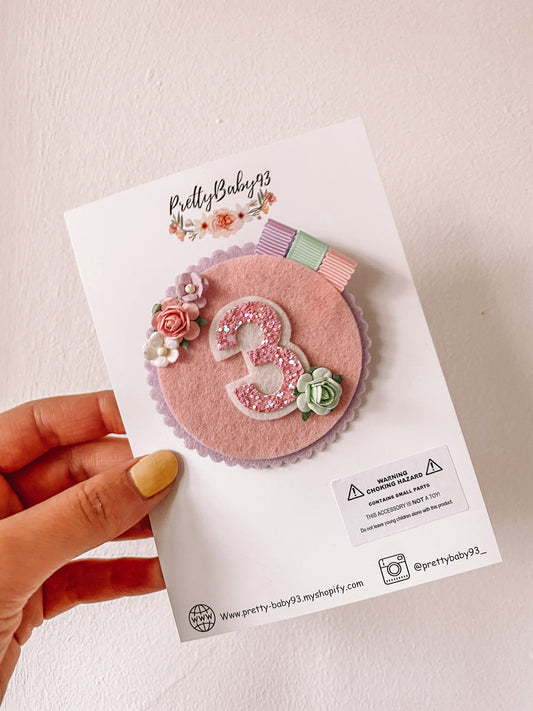 Floral Birthday Badge