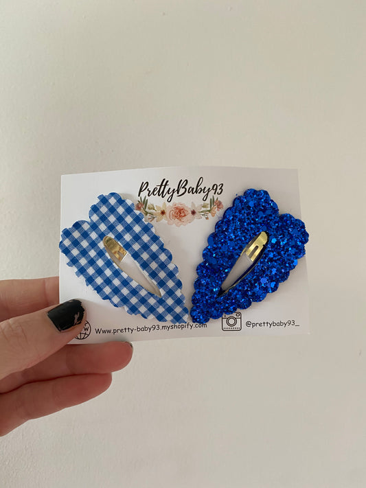 Gingham/ glitter scallop heart school snaps (6535959969857)